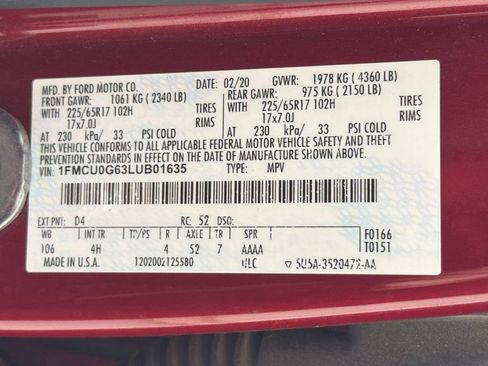 Used 2020 Ford Escape SE FWD image 34