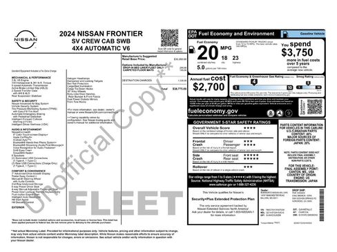 Used 2024 Nissan Frontier SV image 33