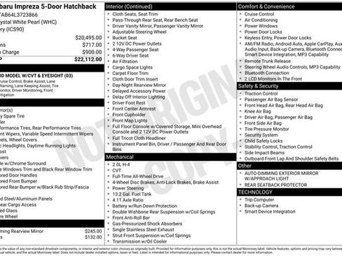 Used 2020 Subaru Impreza 2.0i image 4