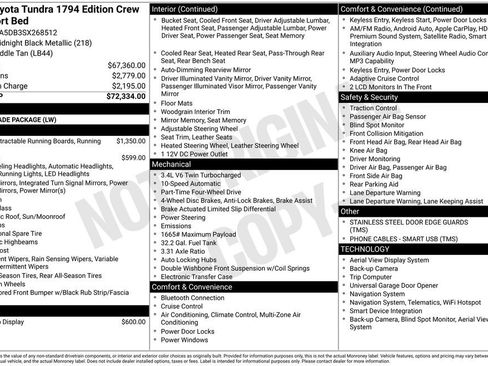 Used 2025 Toyota Tundra 1794 Edition AWD/4WD image 32