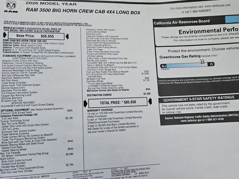 New 2026 RAM 3500 Big Horn AWD/4WD image 18