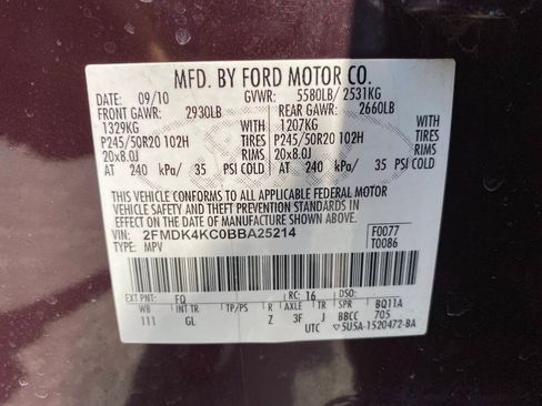 Used 2011 Ford Edge Limited w/ 301A Rapid Spec Order Code AWD/4WD image 37