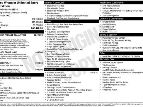 Used 2021 Jeep Wrangler Unlimited Sport AWD/4WD image 30