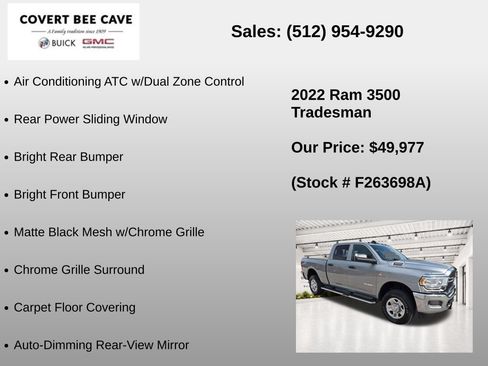 Used 2022 RAM 3500 Tradesman AWD/4WD image 24