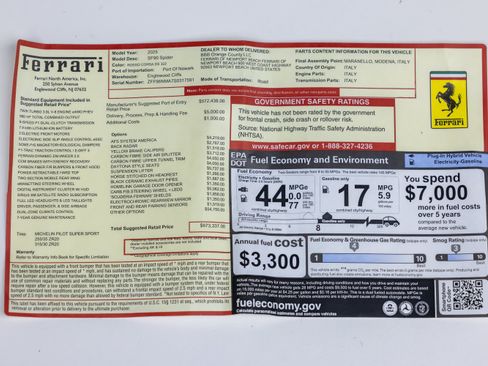 Certified 2025 Ferrari SF90 Spider AWD/4WD image 46