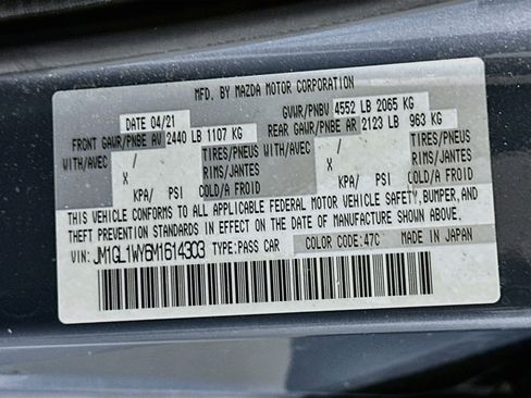 Used 2021 MAZDA MAZDA6 Carbon Edition FWD image 12