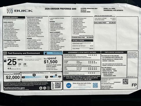 New 2026 Buick Envision Preferred image 21