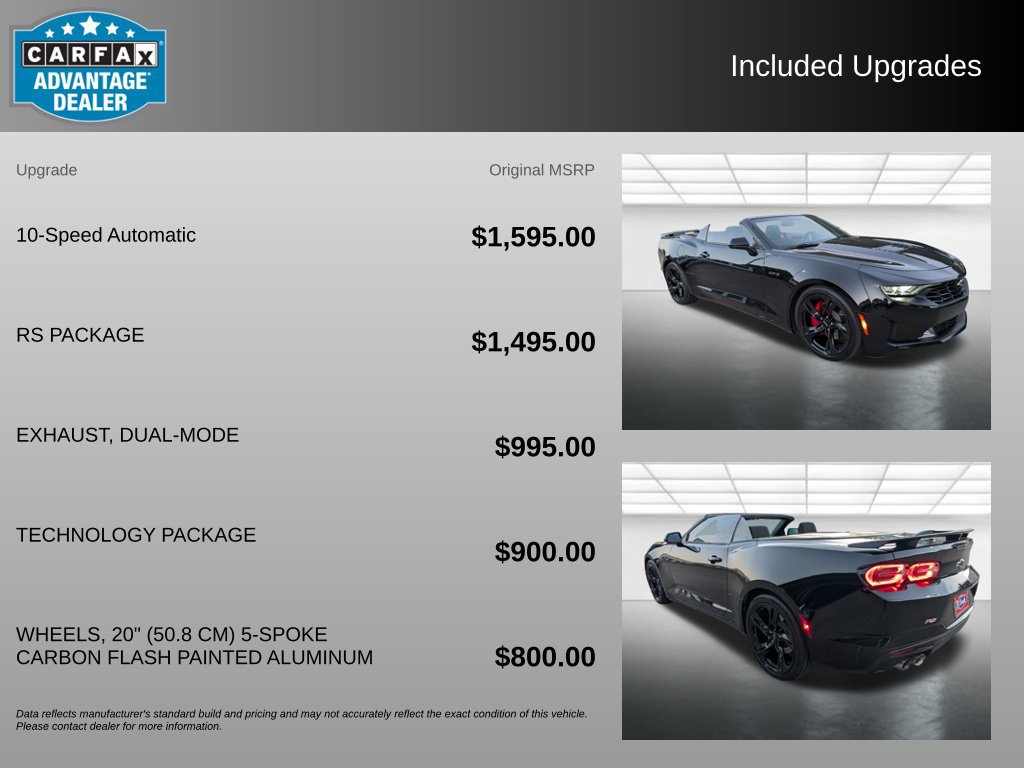 Used 2024 Chevrolet Camaro LT w/ RS Package RWD image 3