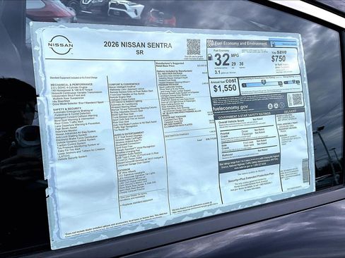 New 2026 Nissan Sentra SR image 13