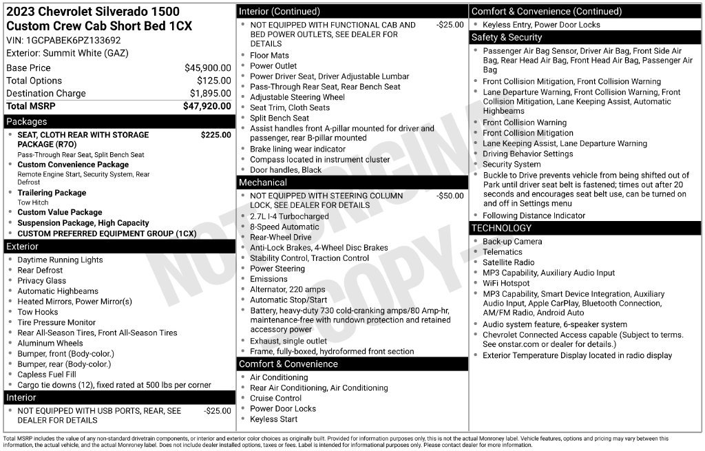 Certified 2023 Chevrolet Silverado 1500 Custom RWD image 9