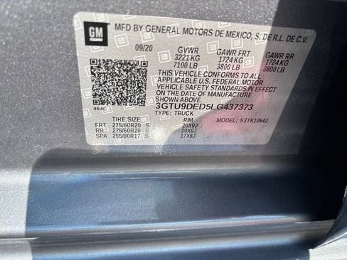 Used 2020 GMC Sierra 1500 SLT w/ SLT Premium Plus Package AWD/4WD image 15