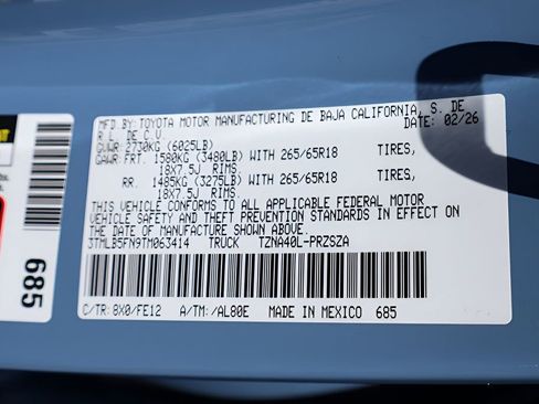 New 2026 Toyota Tacoma TRD Sport RWD image 24