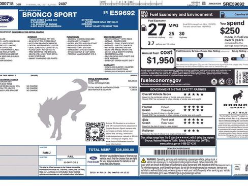 New 2025 Ford Bronco Sport Outer Banks image 40