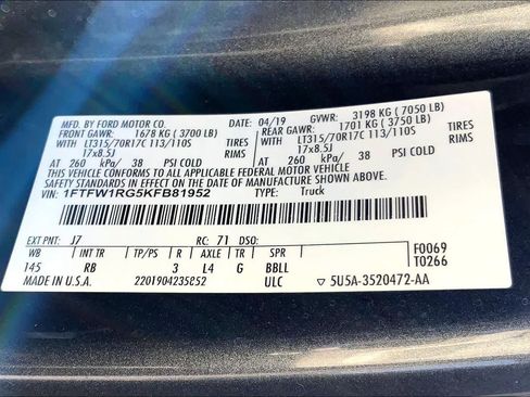 Used 2019 Ford F150 Raptor w/ Equipment Group 802A Luxury AWD/4WD image 34