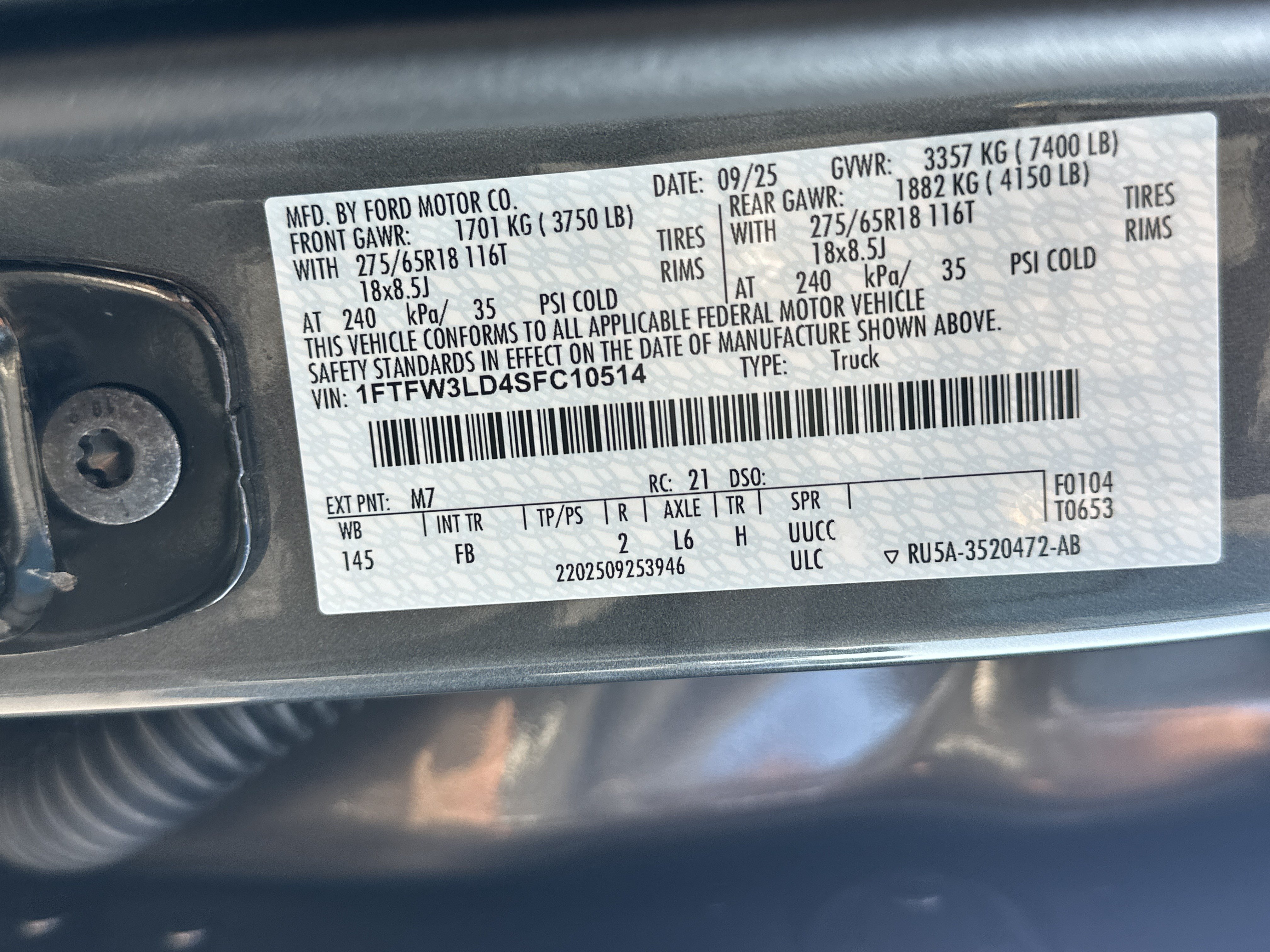 Used 2025 Ford F150 XLT w/ Equipment Group 302A MID AWD/4WD image 32
