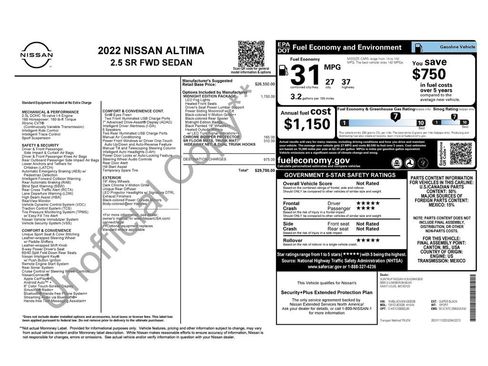 Used 2022 Nissan Altima 2.5 SR w/ Midnight Edition Package FWD image 6