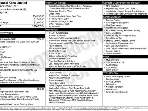 New 2026 Hyundai Kona Limited AWD/4WD image 25