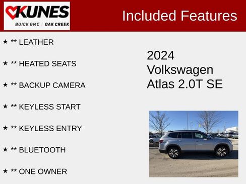 Used 2024 Volkswagen Atlas SE image 2