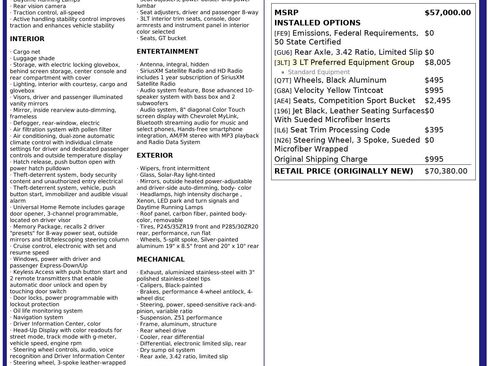 Used 2014 Chevrolet Corvette Stingray Coupe w/ 3LT Preferred Equipment Group image 2