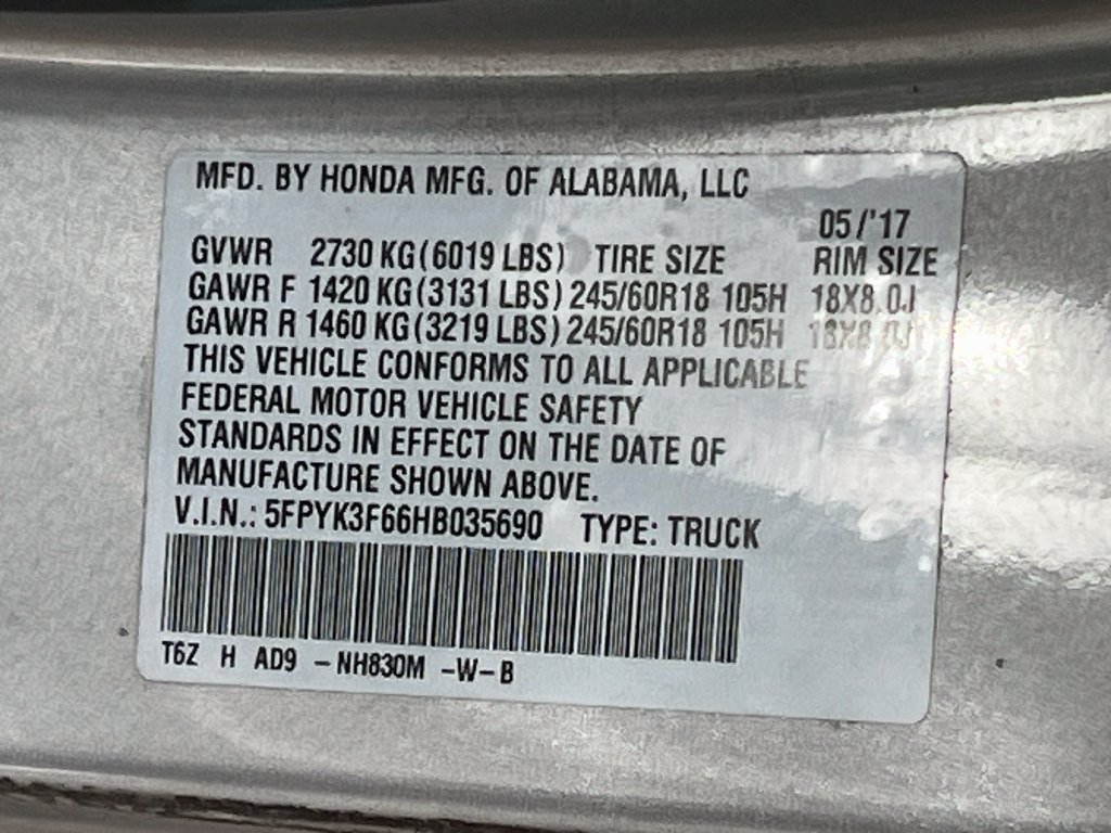 Used 2017 Honda Ridgeline RTL-T image 32