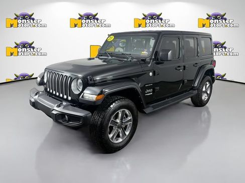 Used 2021 Jeep Wrangler Unlimited Sahara w/ Uconnect 4C Nav & Sound Group AWD/4WD image 1