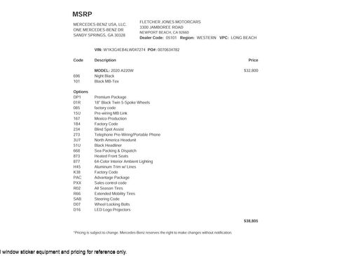 Used 2020 Mercedes-Benz A 220 A 220 Sedan image 2