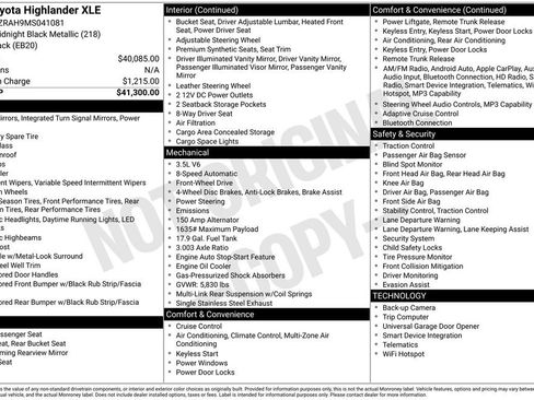 Used 2021 Toyota Highlander XLE image 23