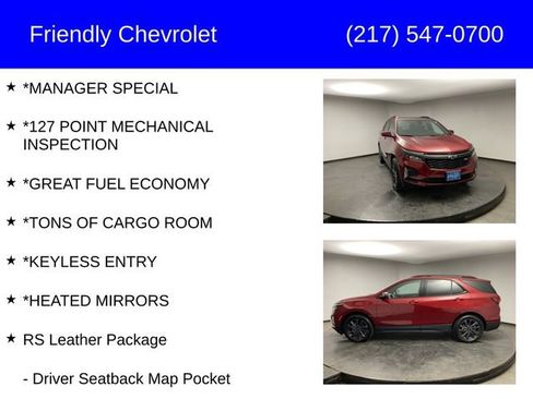 Certified 2024 Chevrolet Equinox RS w/ RS Leather Package AWD/4WD image 18