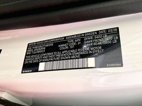 New 2026 Volvo XC60 B5 Core w/ Climate Package AWD/4WD image 11