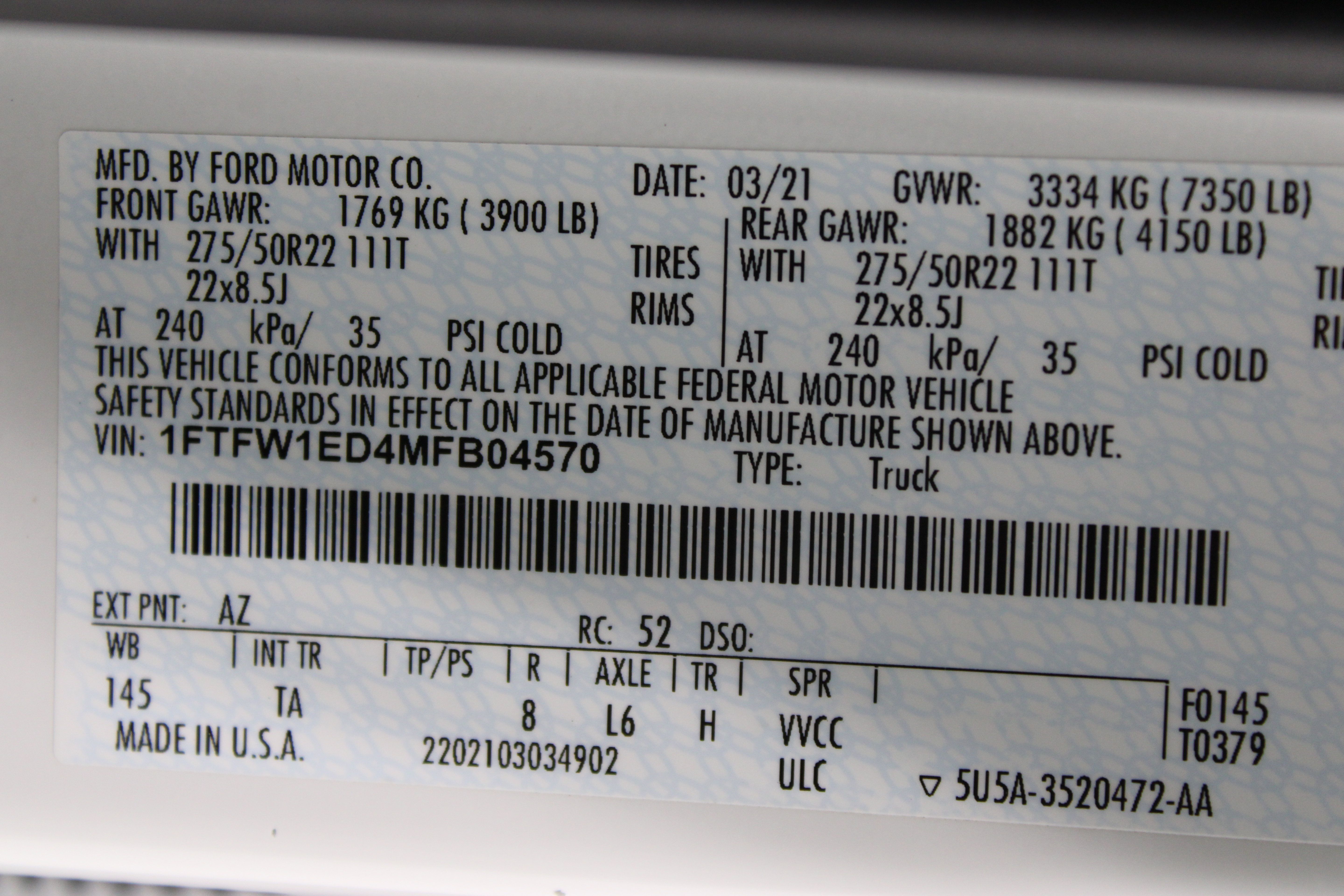 Used 2021 Ford F150 Limited AWD/4WD image 46