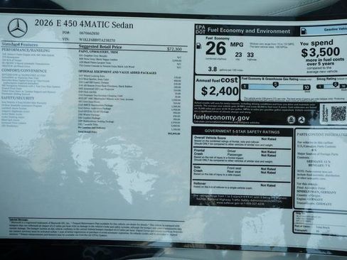 New 2026 Mercedes-Benz E 450 4MATIC Sedan image 30