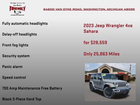 Used 2023 Jeep Wrangler Unlimited Sahara w/ Cold Weather Group AWD/4WD image 30
