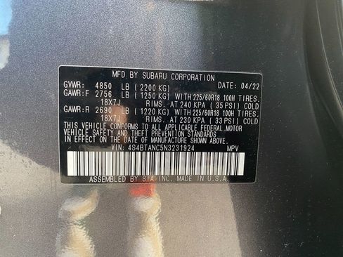 Used 2022 Subaru Outback Limited image 34