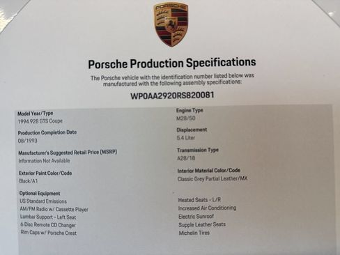Used 1994 Porsche 928 GTS RWD image 49