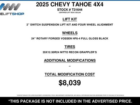 Used 2025 Chevrolet Tahoe High Country image 2