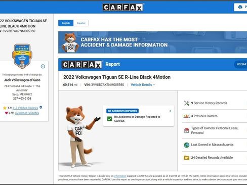Used 2022 Volkswagen Tiguan SE R-Line image 2