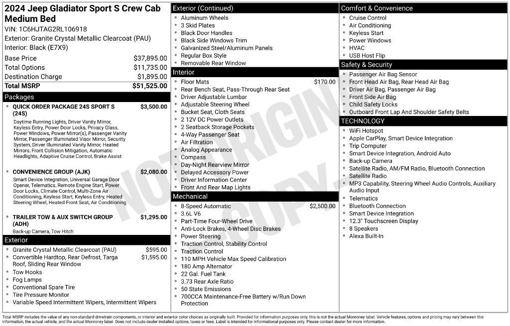 Used 2024 Jeep Gladiator Sport AWD/4WD image 26