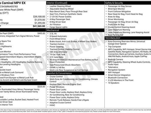 Used 2024 Kia Carnival EX FWD image 30