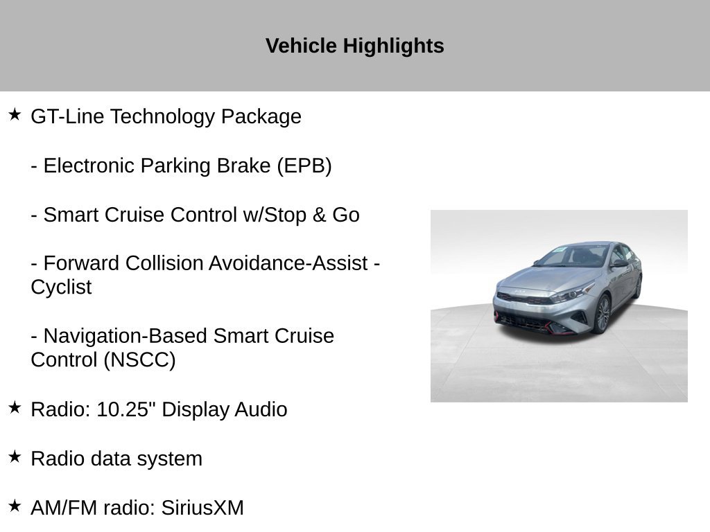 Certified 2023 Kia Forte GT-Line w/ GT-Line Technology Package FWD image 19