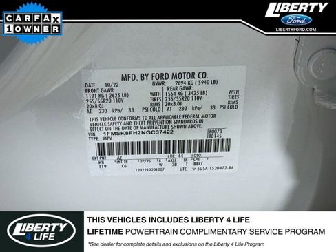 Used 2022 Ford Explorer Limited w/ Equipment Group 301A image 35