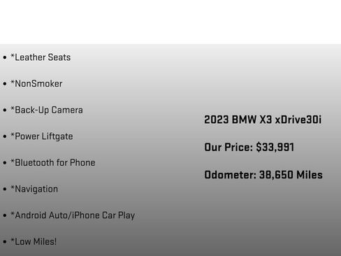 Used 2023 BMW X3 xDrive30i w/ Premium Package image 12