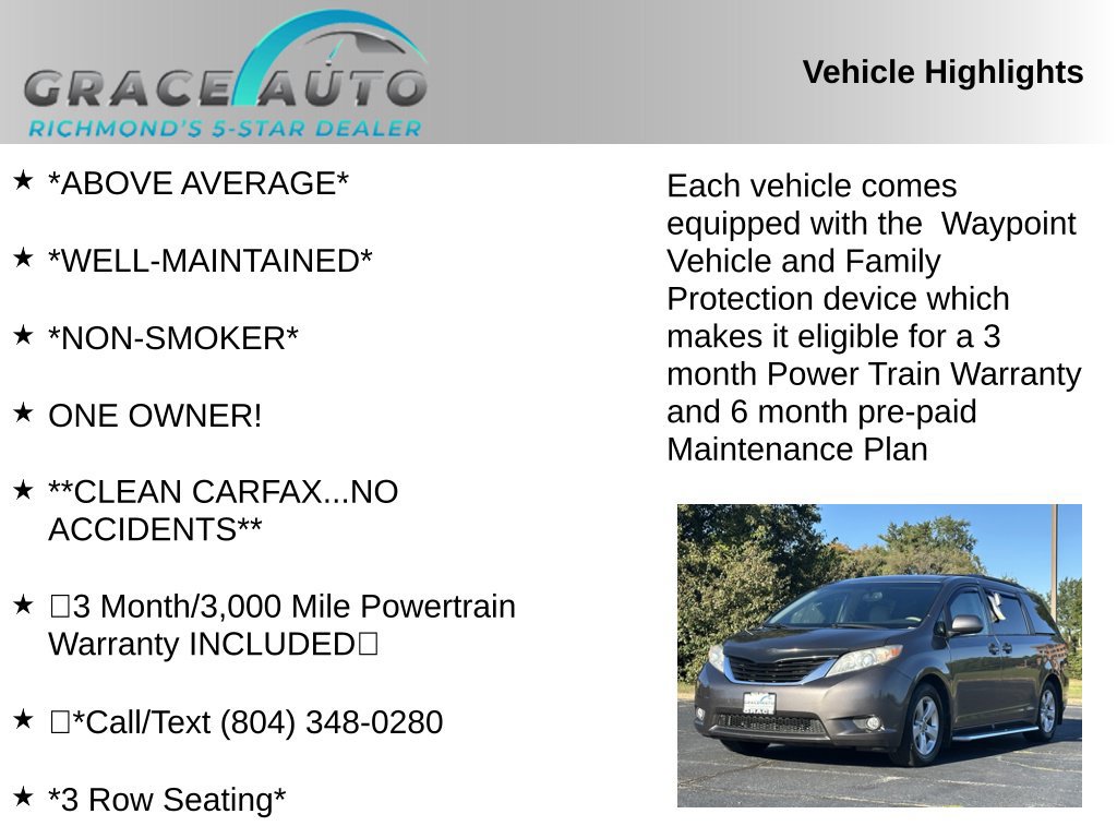 Used 2012 Toyota Sienna LE FWD image 2