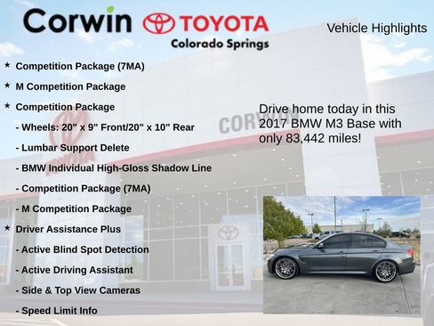 Used 2017 BMW M3 RWD image 7