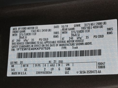 Used 2019 Ford F150 XLT w/ Equipment Group 302A Luxury AWD/4WD image 38