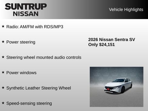 Used 2026 Nissan Sentra SV FWD image 8