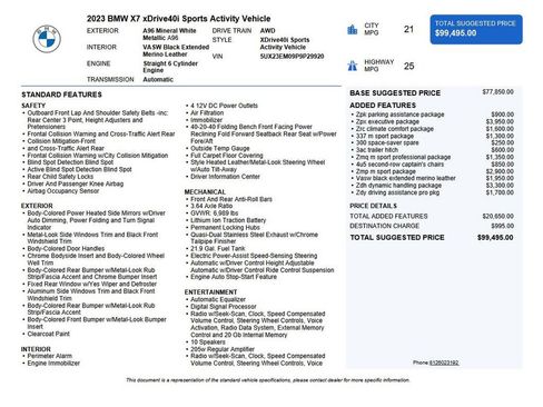 Used 2023 BMW X7 xDrive40i w/ Executive Package image 55