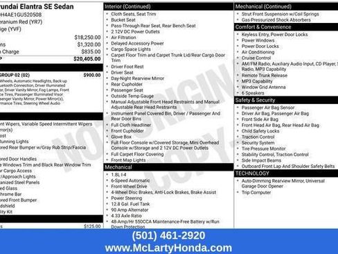 Used 2016 Hyundai Elantra SE w/ Option Group 02 FWD image 18