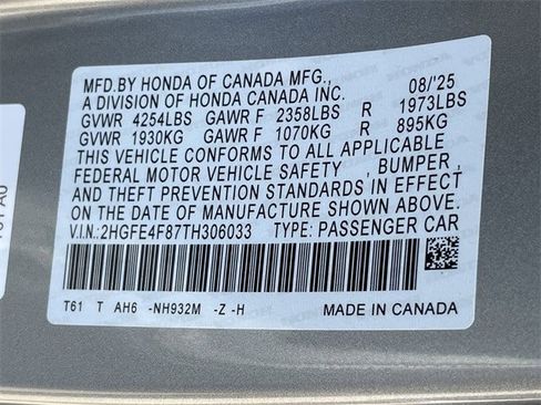 New 2026 Honda Civic FWD Hybrid Sedan image 27