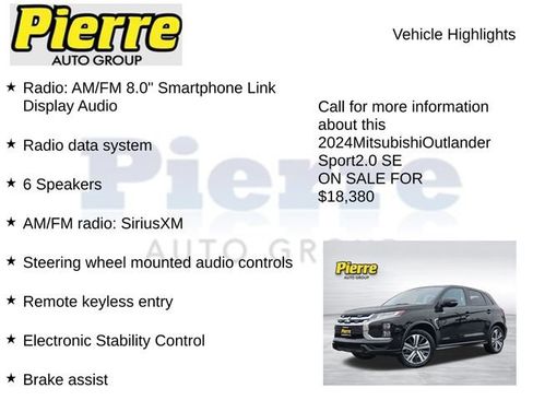 Used 2024 Mitsubishi Outlander Sport SE AWD/4WD image 7