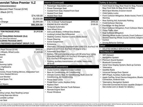 Used 2025 Chevrolet Tahoe Premier w/ Sun And Tow Package RWD image 6
